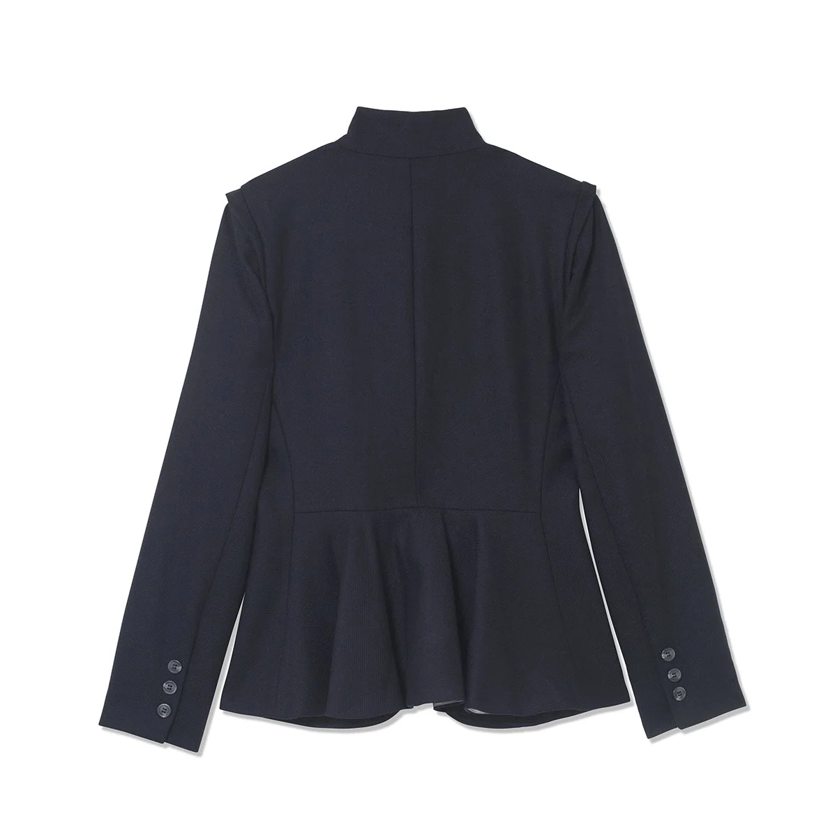 Peplum hacking jacket in navy lambswool size 6-16 — Bella Hoskyns